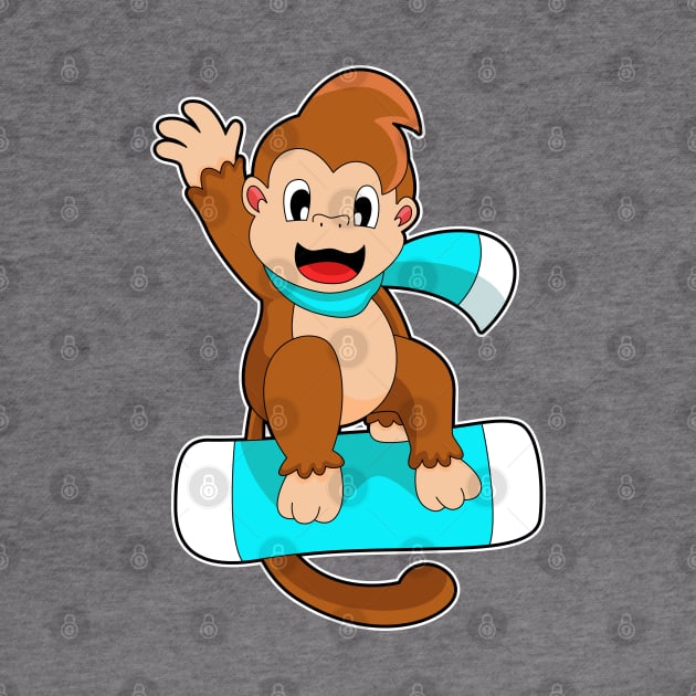 Monkey Snowboard Winter sports by Markus Schnabel